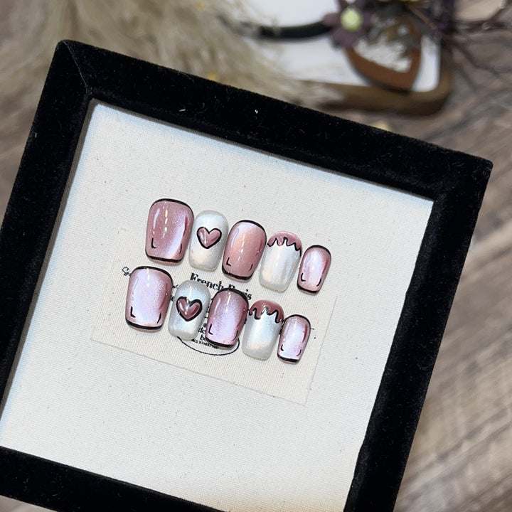 Romantic Press-On Nail Set Kalsten