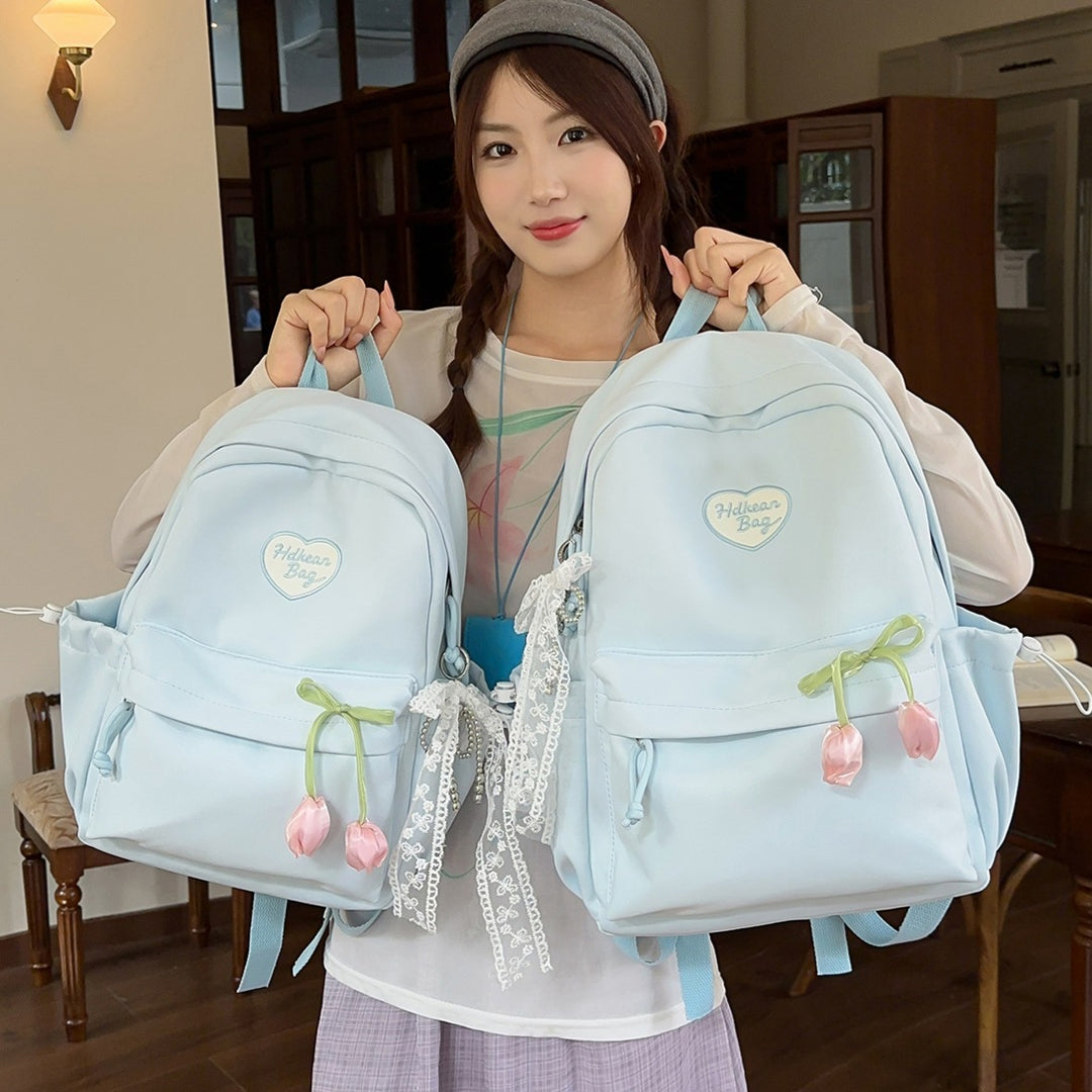 Floral-Embellished Casual Backpack Kalsten