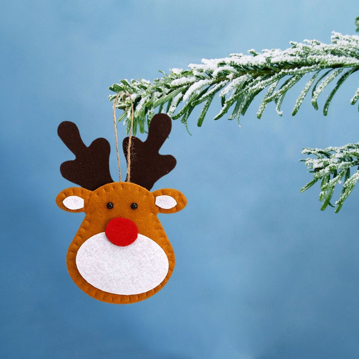Decorative Christmas tree ornaments in reindeer shape