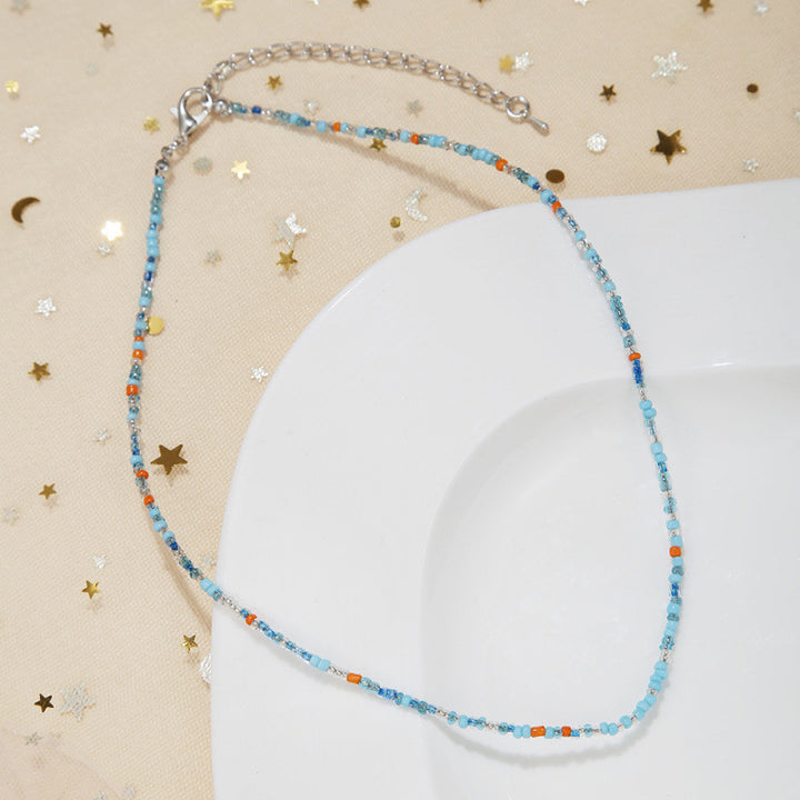 Handcrafted Beaded Choker Necklace Kalsten