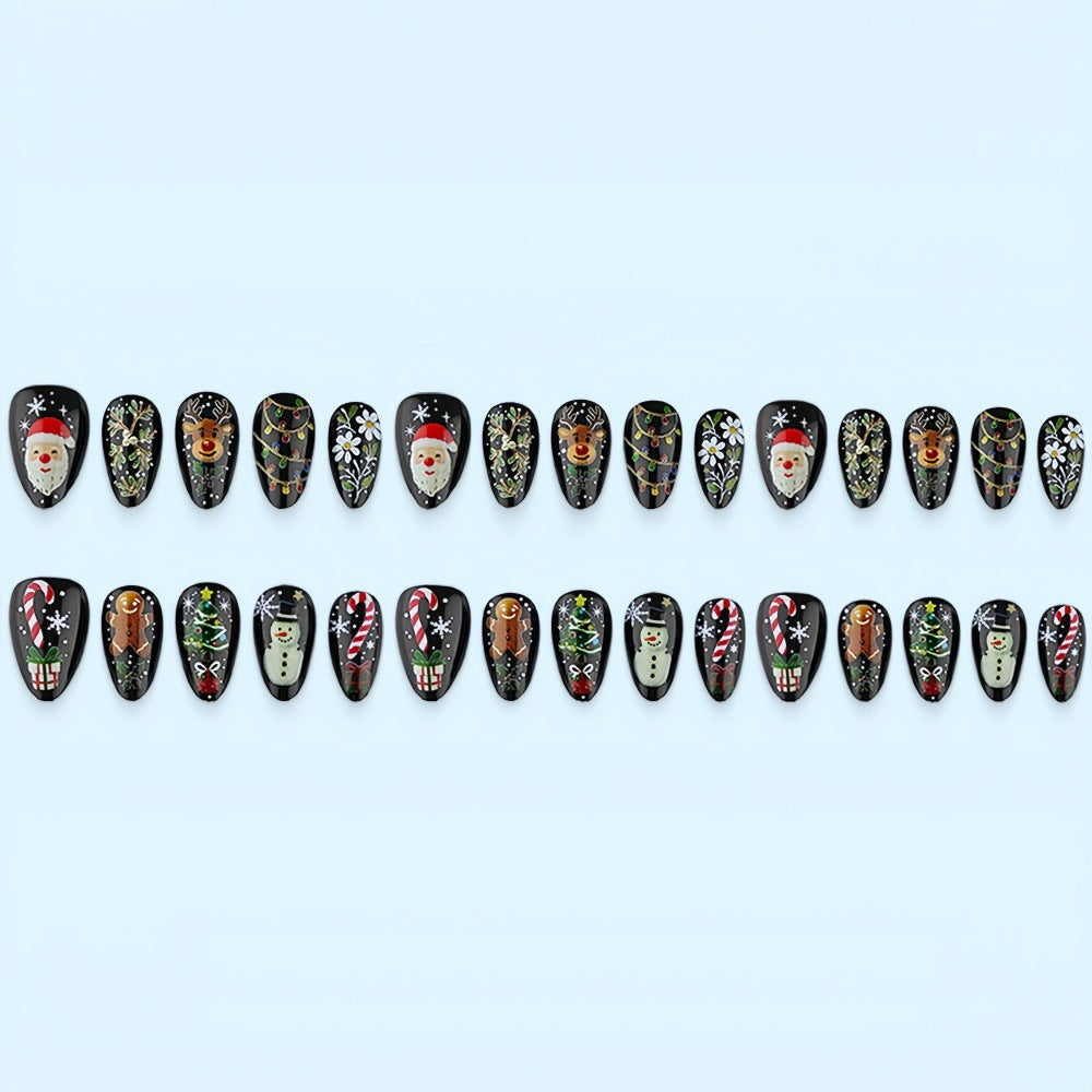 Artificial Nail Set with Christmas Motifs Kalsten