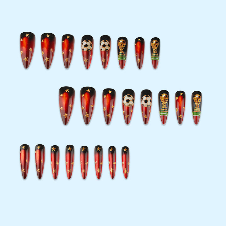 Artifical nails in football World Cup design Kalsten