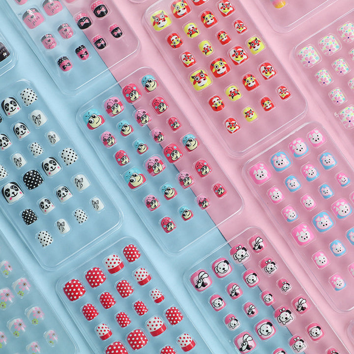 Playful Cartoon Animal Press-On Nail Set Kalsten