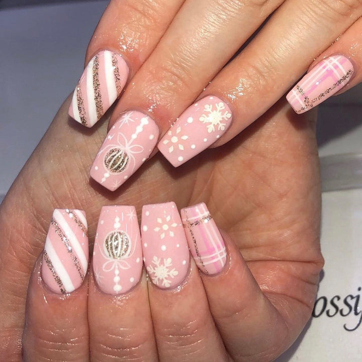 Festive Themed Press-On Nail Art Set Kalsten
