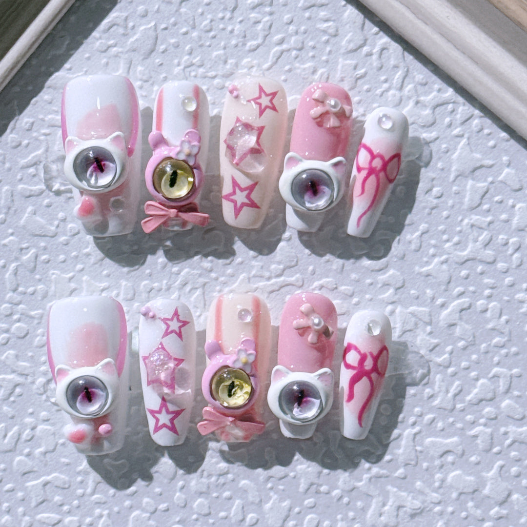 Cute Character-Themed Artistic Nail Set