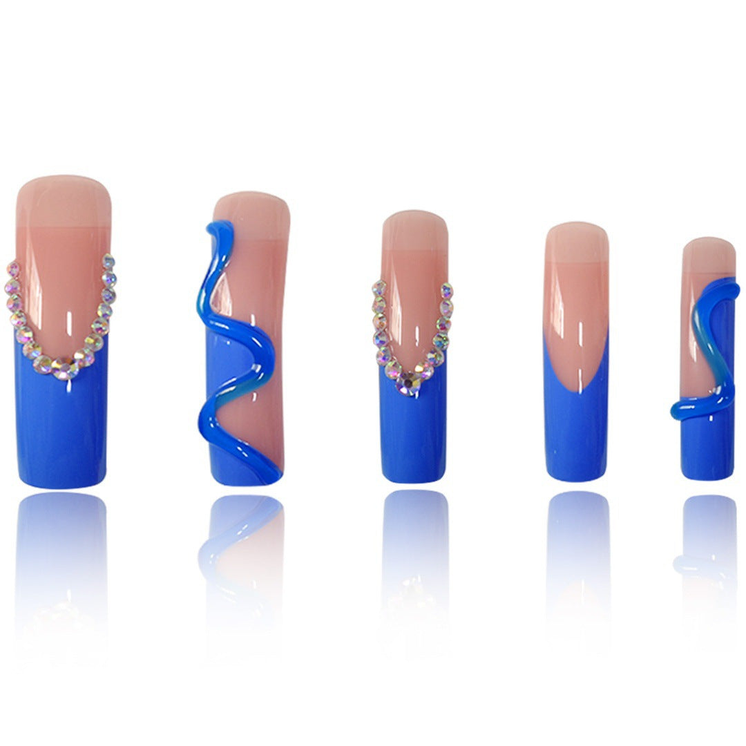 Glamorous 3D Long Stiletto Press-On Nails Kalsten