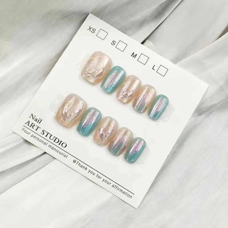 Glamorous artificial nails with holographic effect Kalsten