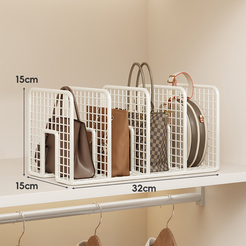 Adjustable Wire Mesh Shelf Divider and Handbag Organizer