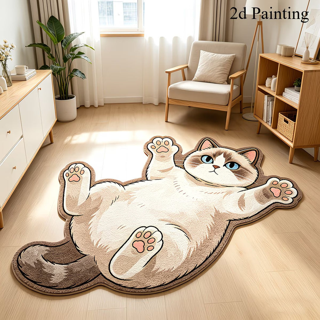Cat-shaped Decorative Rug