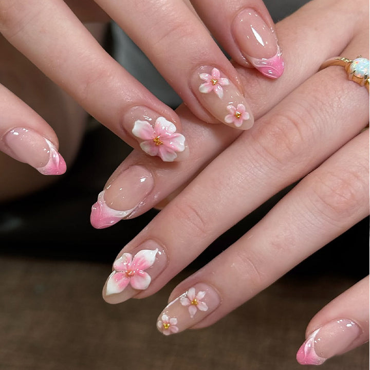 Floral Design Press-On Nail Set Kalsten