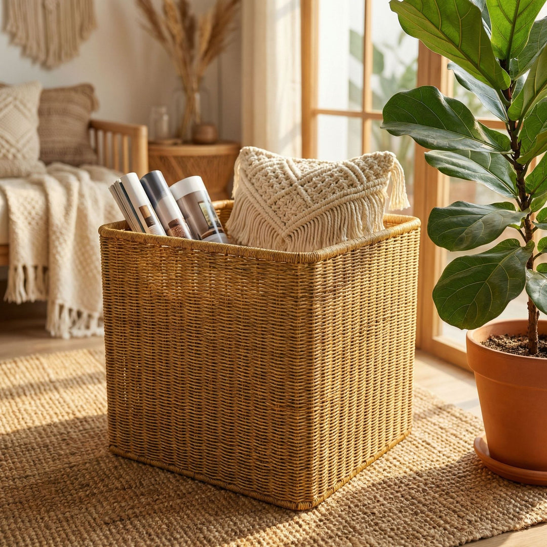 Rectangular Woven Storage Box Kalsten