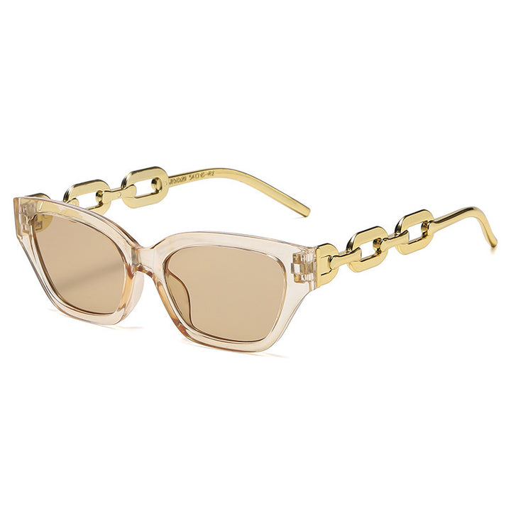 Luxe Fashion Cat Eye Sunglasses with Statement Chain Kalsten