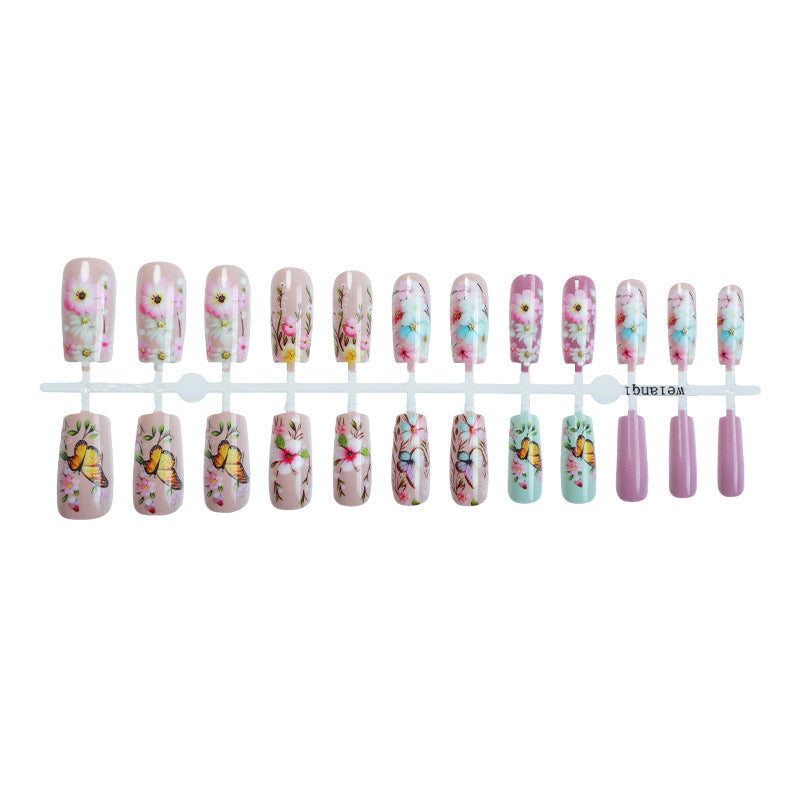 Floral Art Press-On Nails Set Kalsten