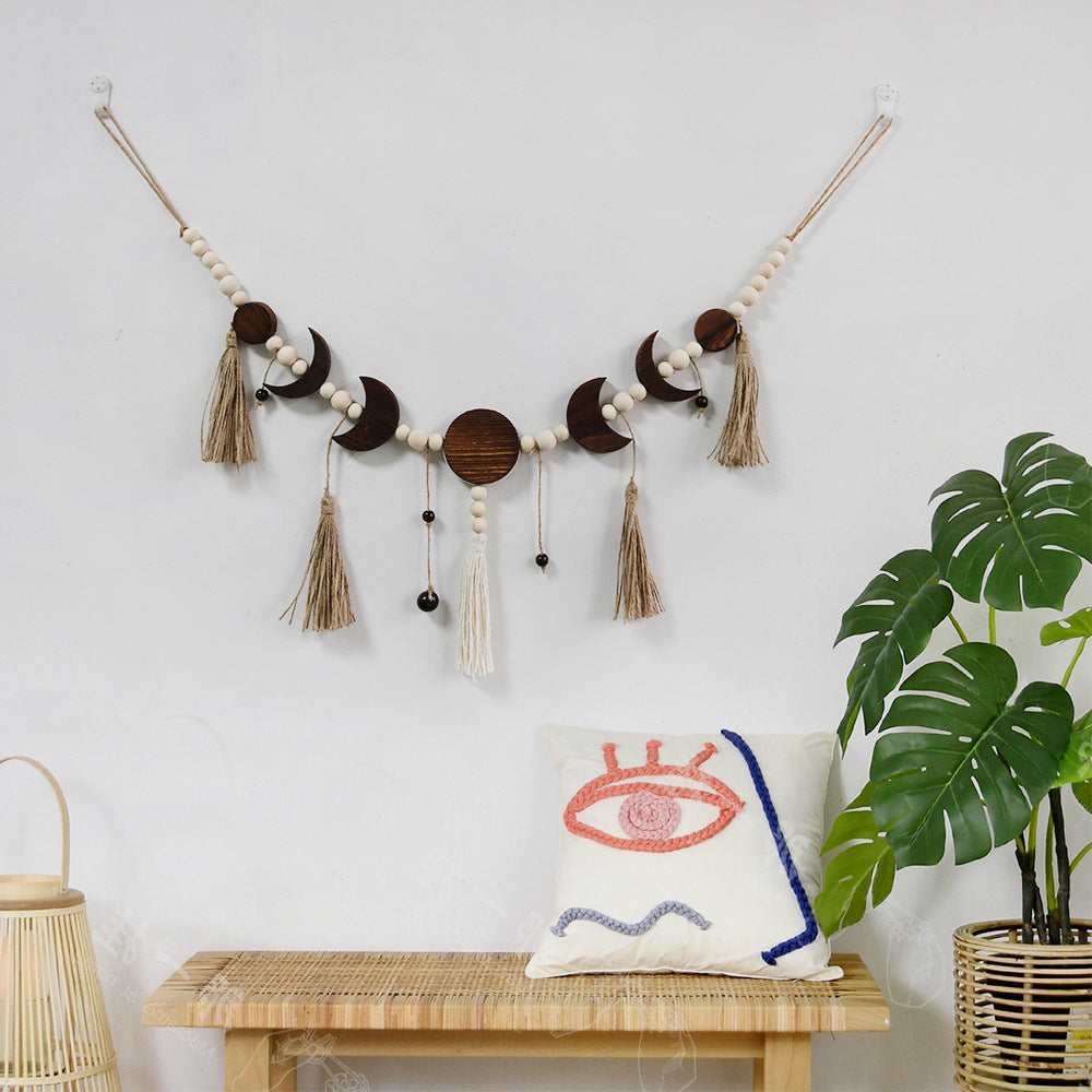 Macrame Wall Decor with Moon Motif
