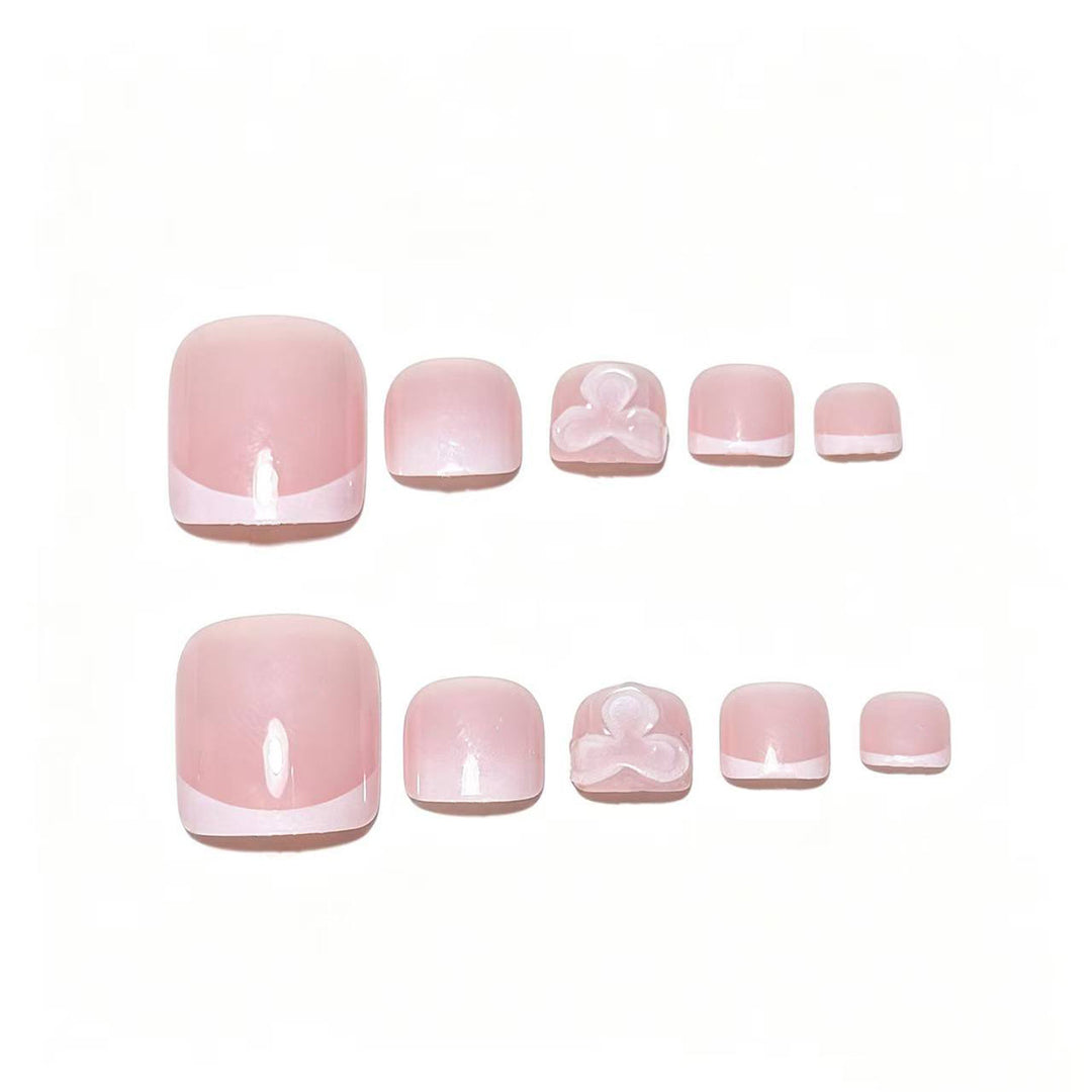 Decorative Press-On Nail Art Tips with Bow Design Kalsten
