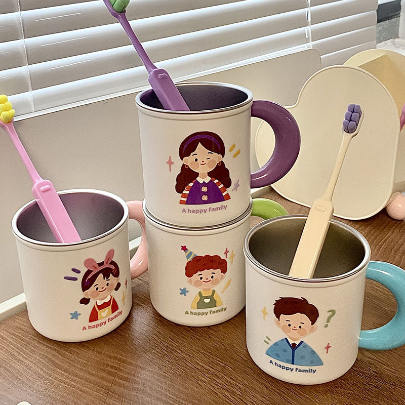 Stainless steel mug with funny family motif Kalsten