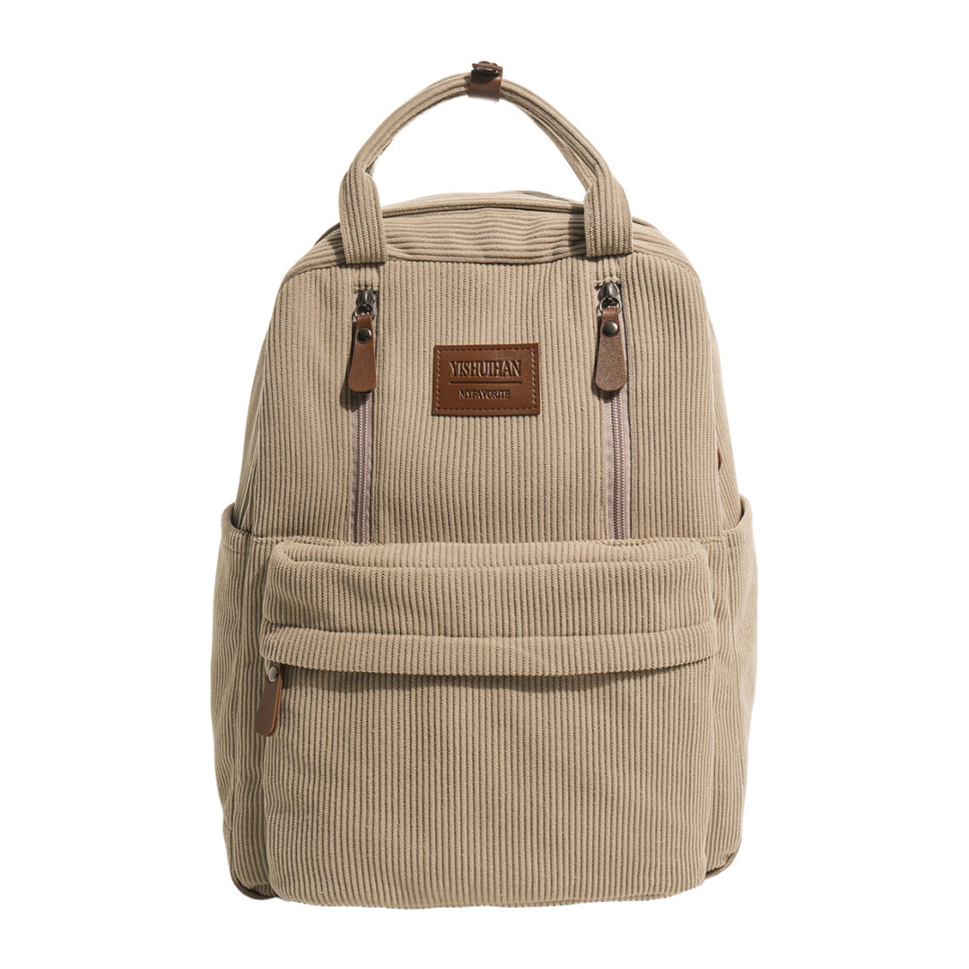 Corduroy Textured School Backpack Kalsten