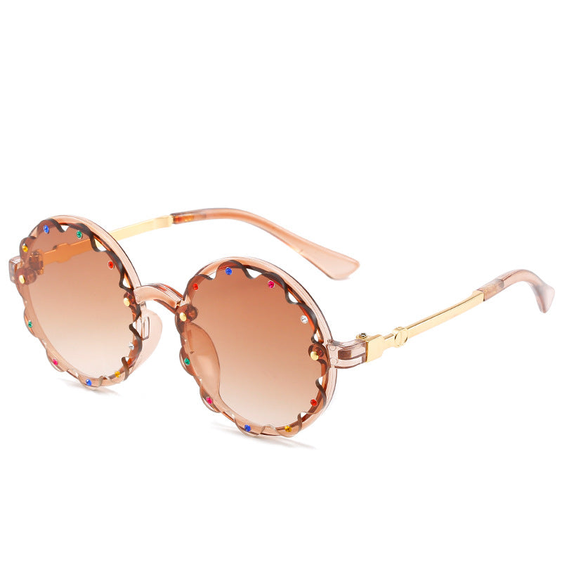Stylish Decorative Round Frame Sunglasses Kalsten