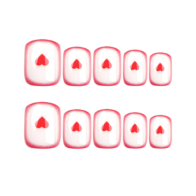 Nail art with romantic heart motifs Kalsten