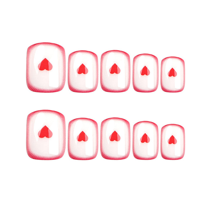 Nail art with romantic heart motifs Kalsten