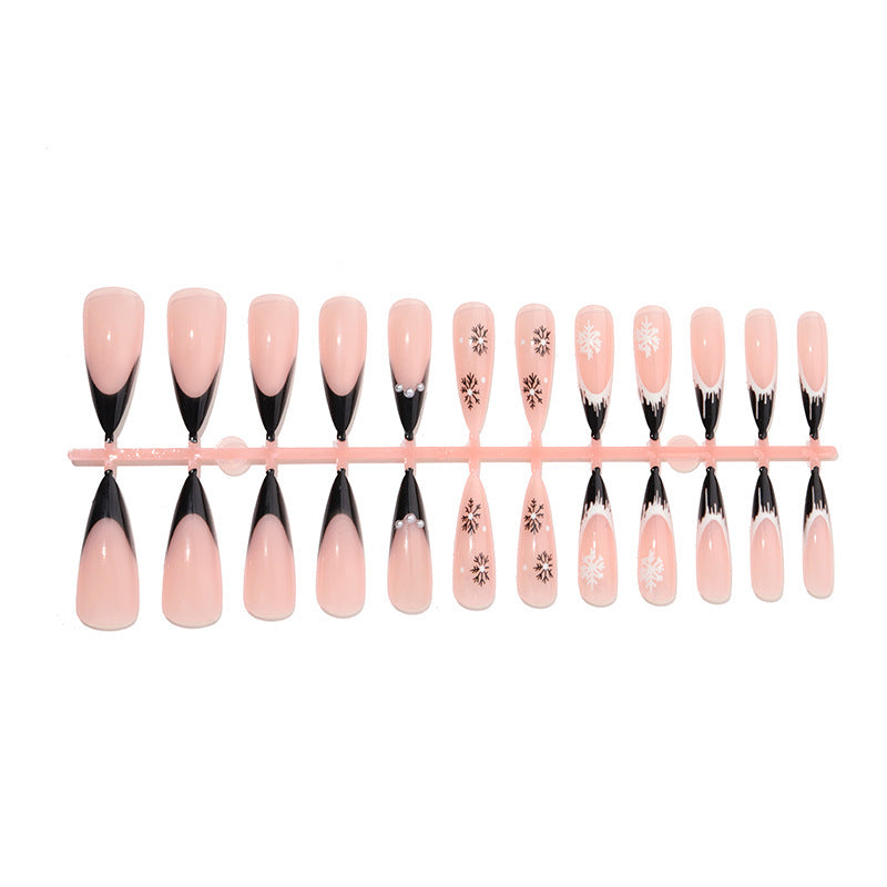 Artificial nail set with stylish winter design Kalsten
