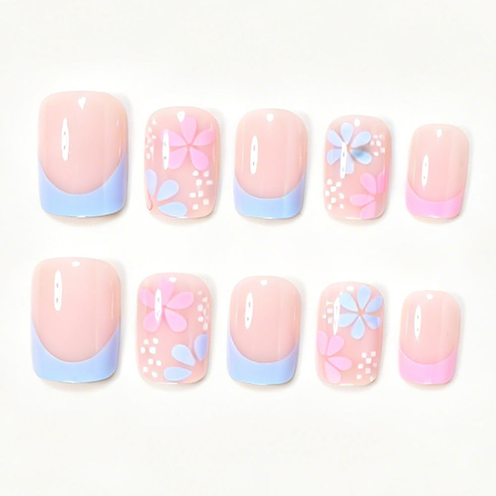 Artistic Floral Press-On Nail Tips Kalsten
