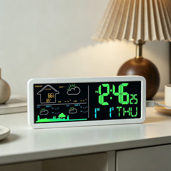 Digital weather and alarm clock with hygrometer Kalsten