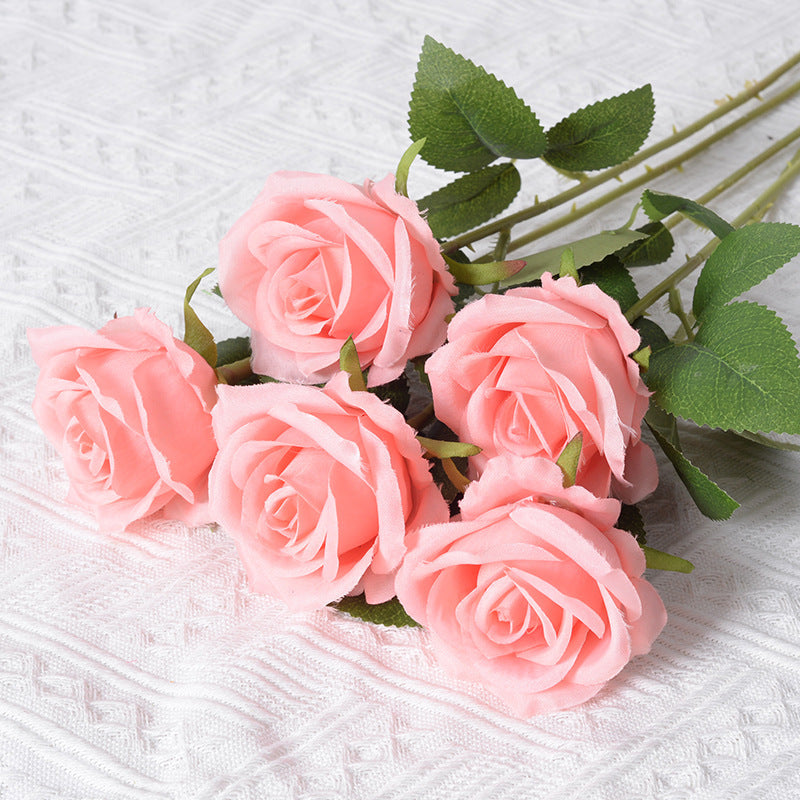 Elegant Silk Black Rose Stem