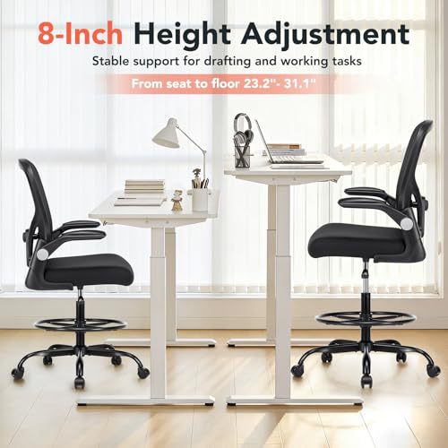 Space-Saving Flip-Up Arm Office Chair Kalsten