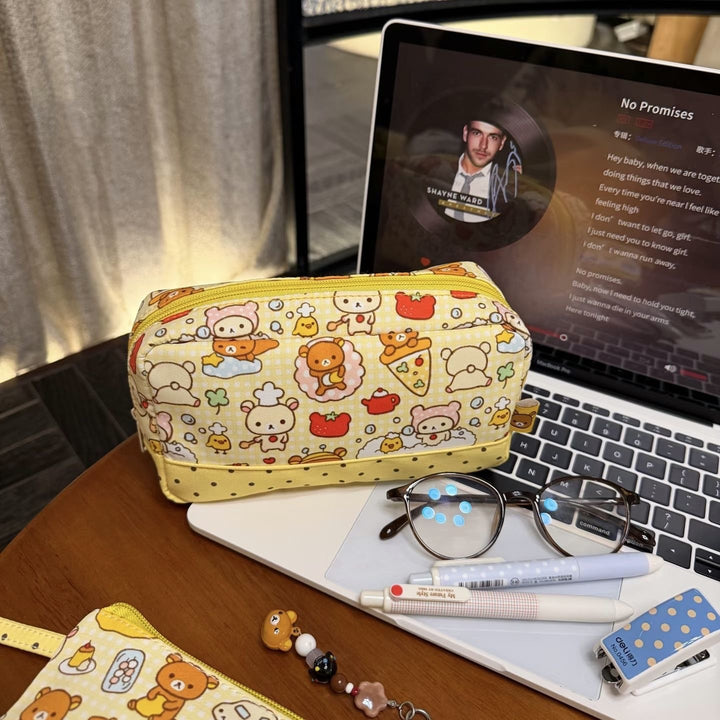 Cute Cartoon Food-Themed Pencil Case