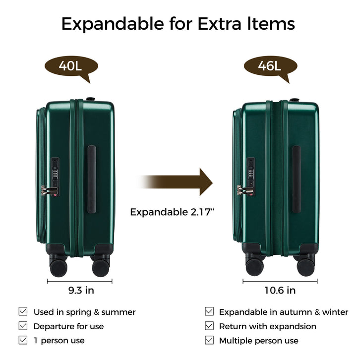Unisex Durable Anti-Theft Hardshell Carry-On Suitcase Kalsten