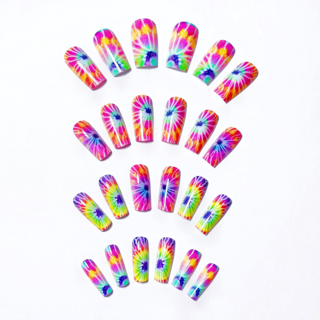 Abstract Tie-Dye Nail Art Design Kalsten