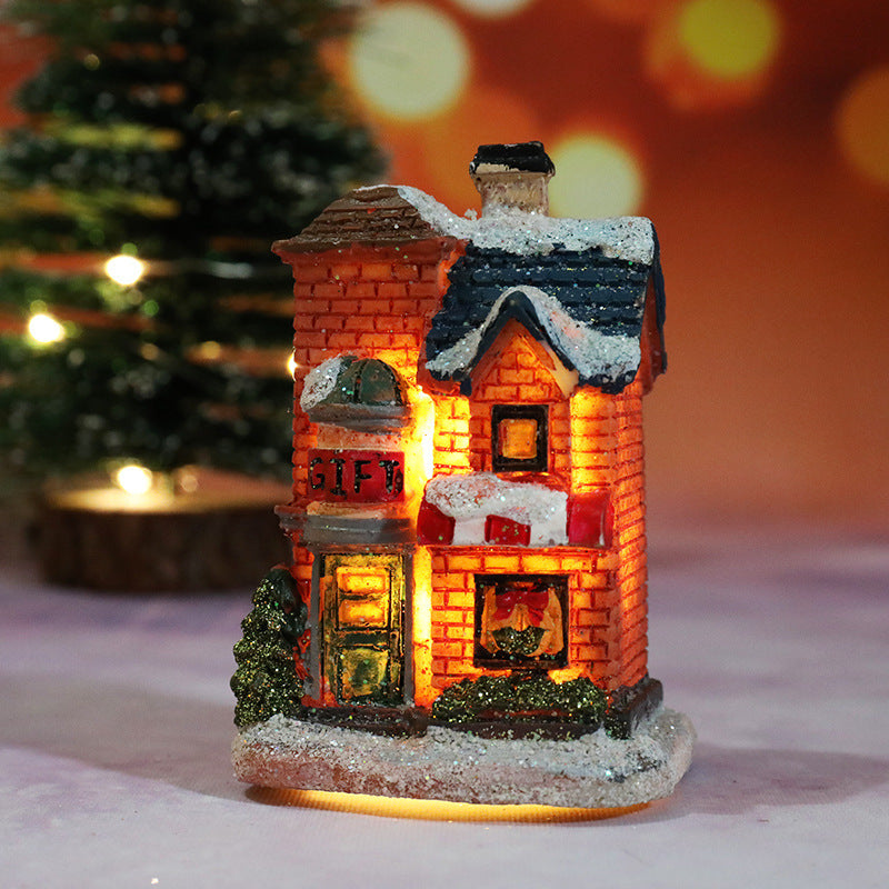 Decorative Christmas Toy House Figure