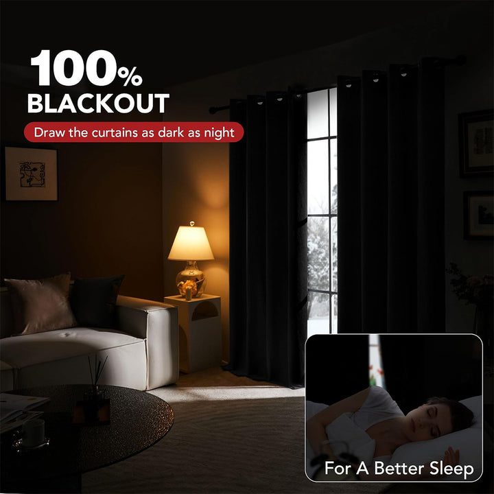 Thermal Insulated Blackout Window Curtains