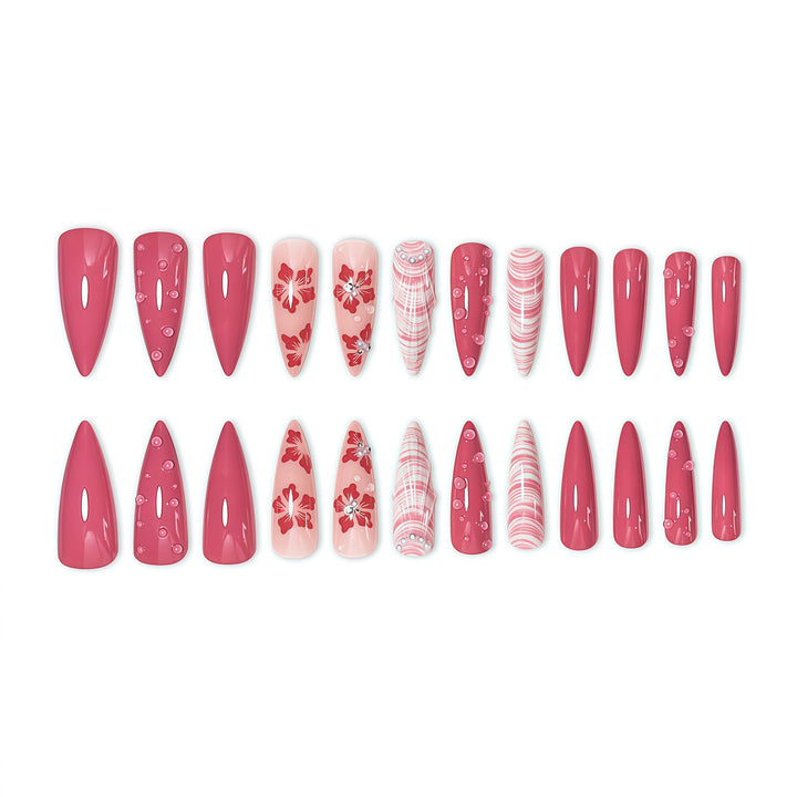 Floral Art Nail Extensions Kalsten