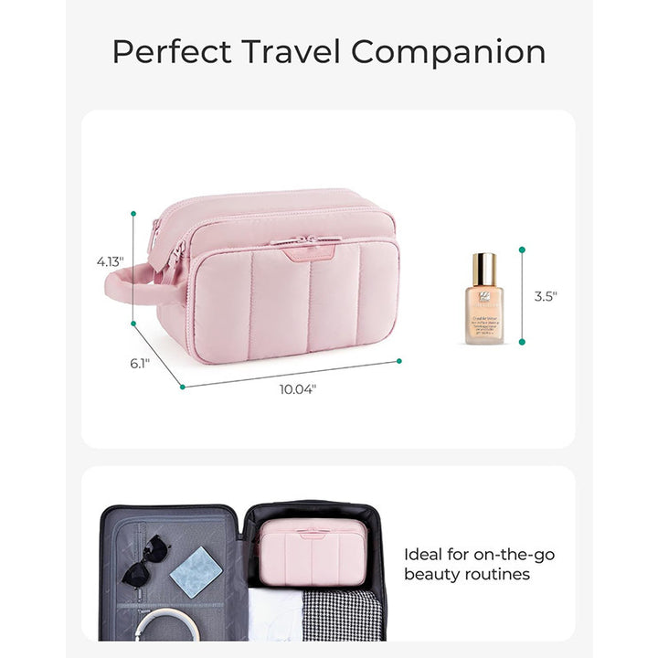 Cosmetic Organizer Bag with Multiple Compartments and Removable Interior Compartment Kalsten