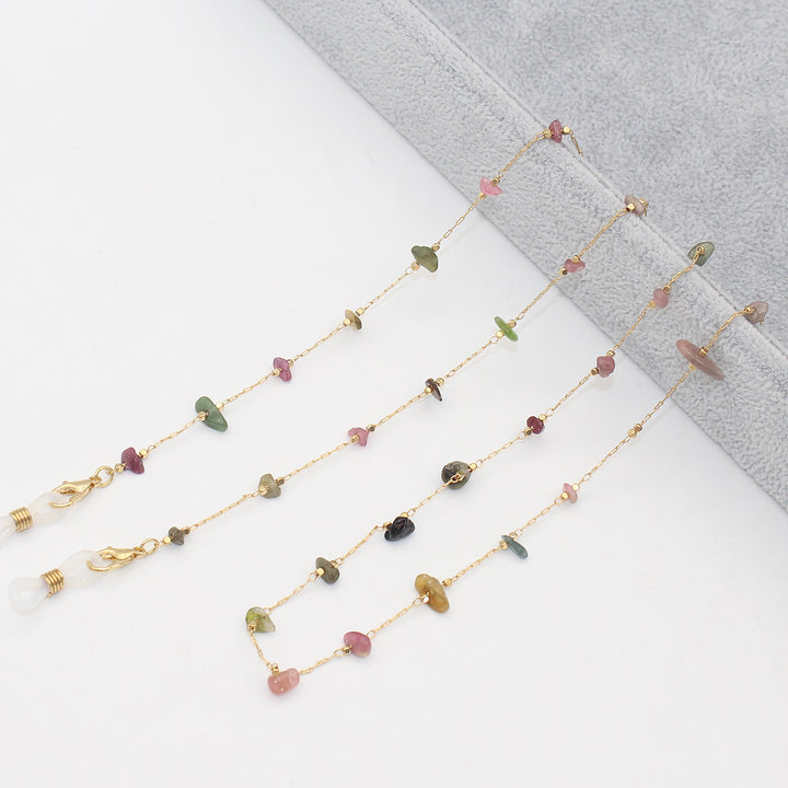 Elegant Crystal-Embellished Eyewear Chain Kalsten