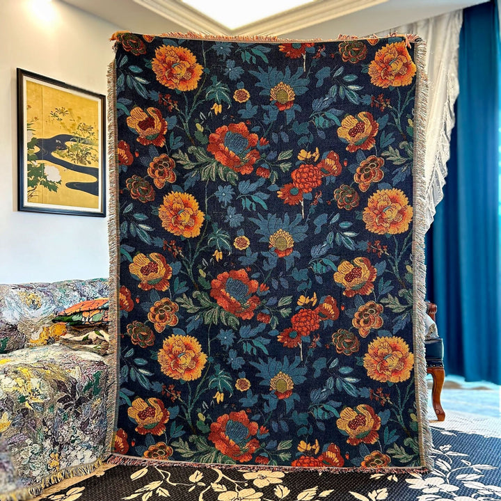 Home Decor Floral Throw