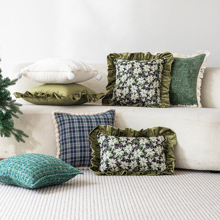 Plush Ruched Decorative Pillow