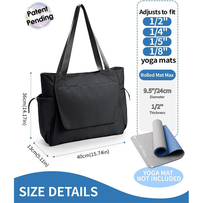Versatile sports bag with separate yoga mat carrying compartment Kalsten