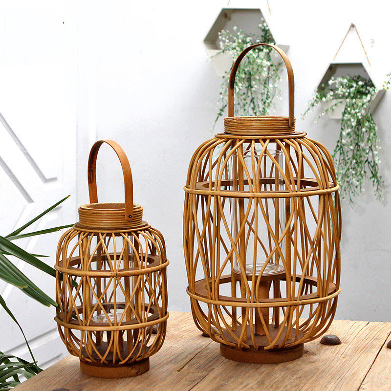 Elegant Handmade Lantern Made of Natural Materials Kalsten