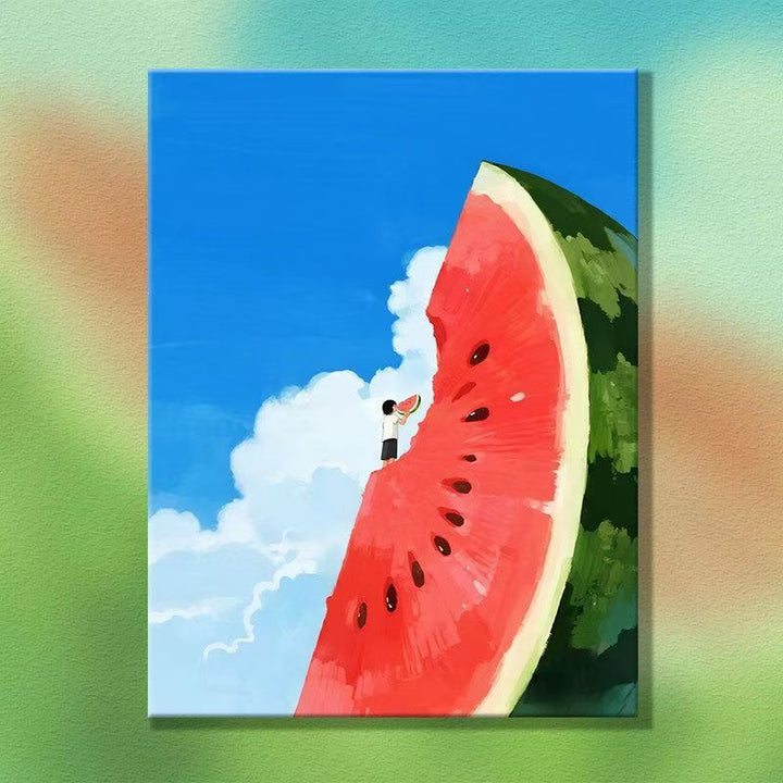 Whimsical Watermelon-Themed Canvas Artwork Kalsten
