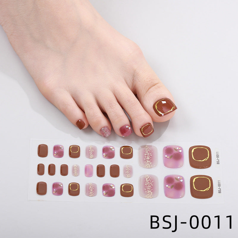 Decorative Press-On Toenail Art