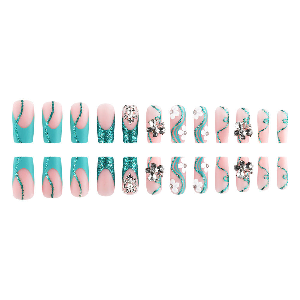 Luxury Crystal-Embellished Press-On Nails Kalsten