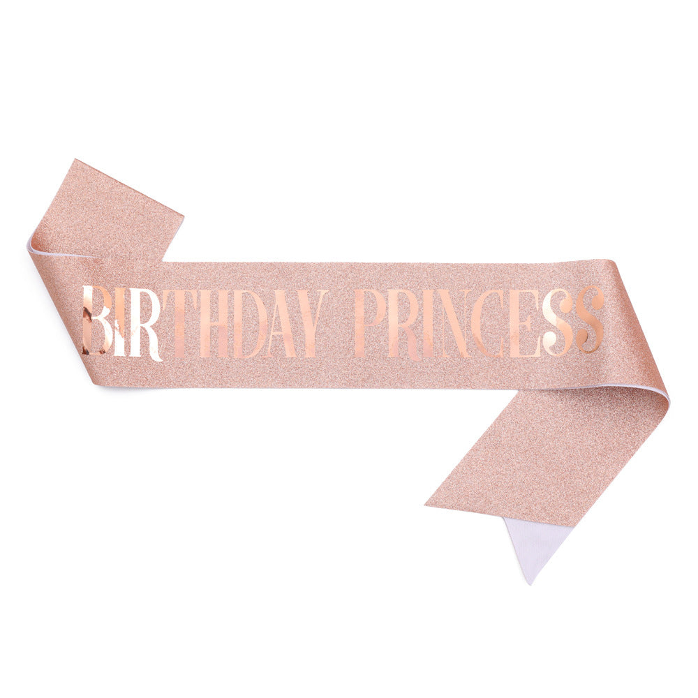 Women's Birthday Sash with Glitter Design Kalsten