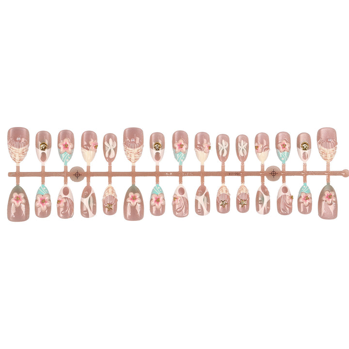 Artistic Floral Acrylic Nail Set