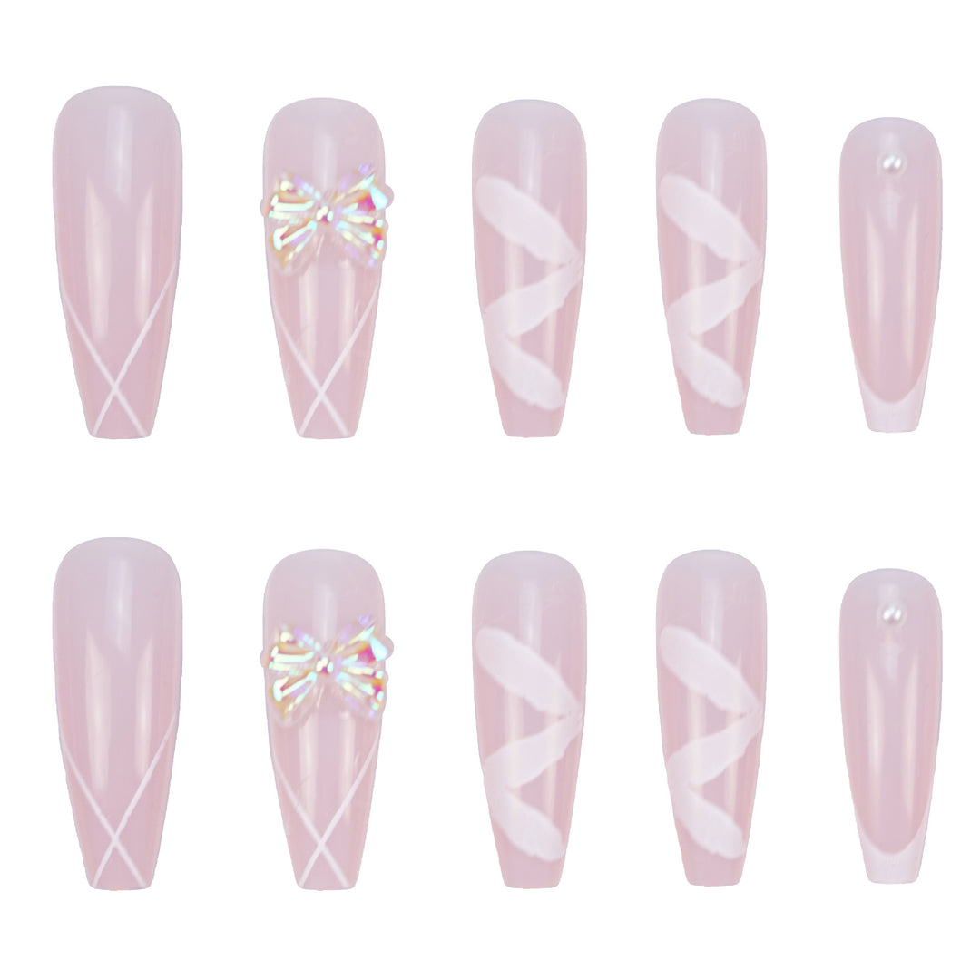 Elegant Decorative Press-On Nails Set