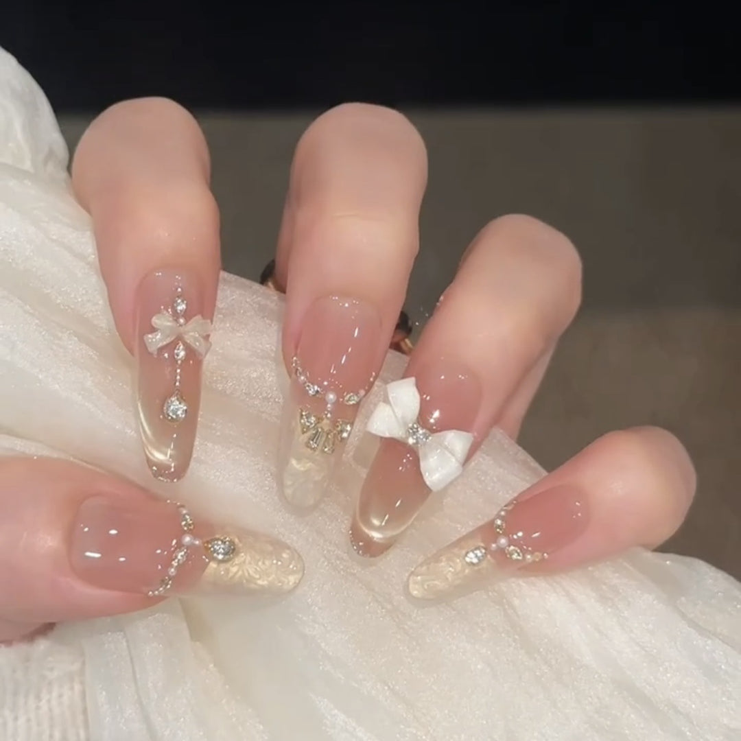 Elegant Rhinestone Press-On Nail Set Kalsten