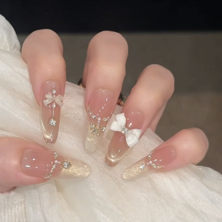Elegant Rhinestone Press-On Nail Set Kalsten