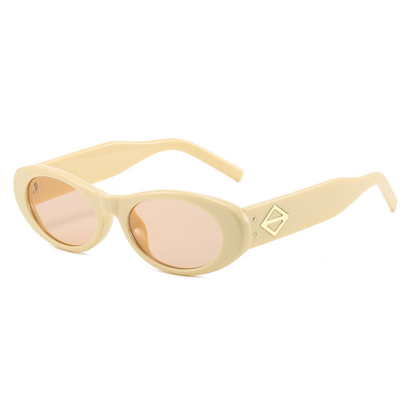 Vintage-Inspired Oval Frame Sunglasses Kalsten